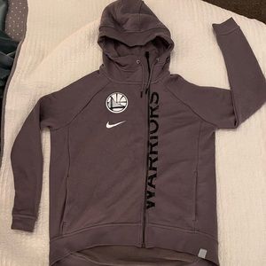 Women's Nike Gray Golden State Warriors Modern Cape Full-Zip Hoodie